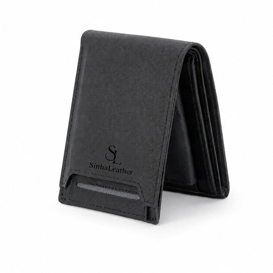 Black Slim ID Wallet view 1