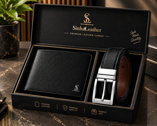 Classic belt and wallet gift set view 1