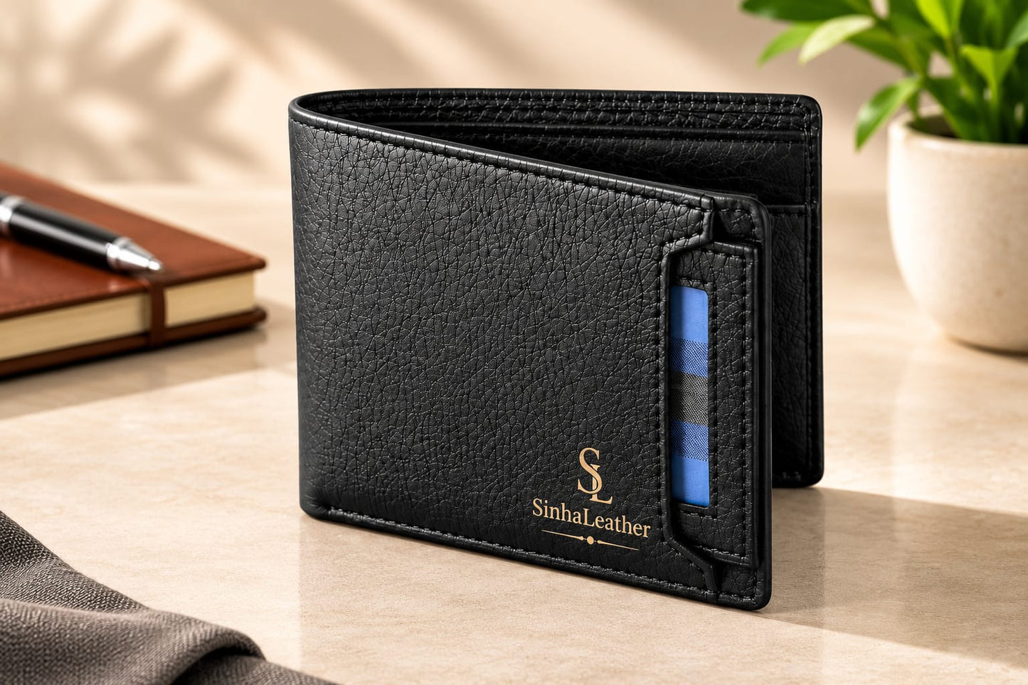 Black Side-ID Wallet view 1